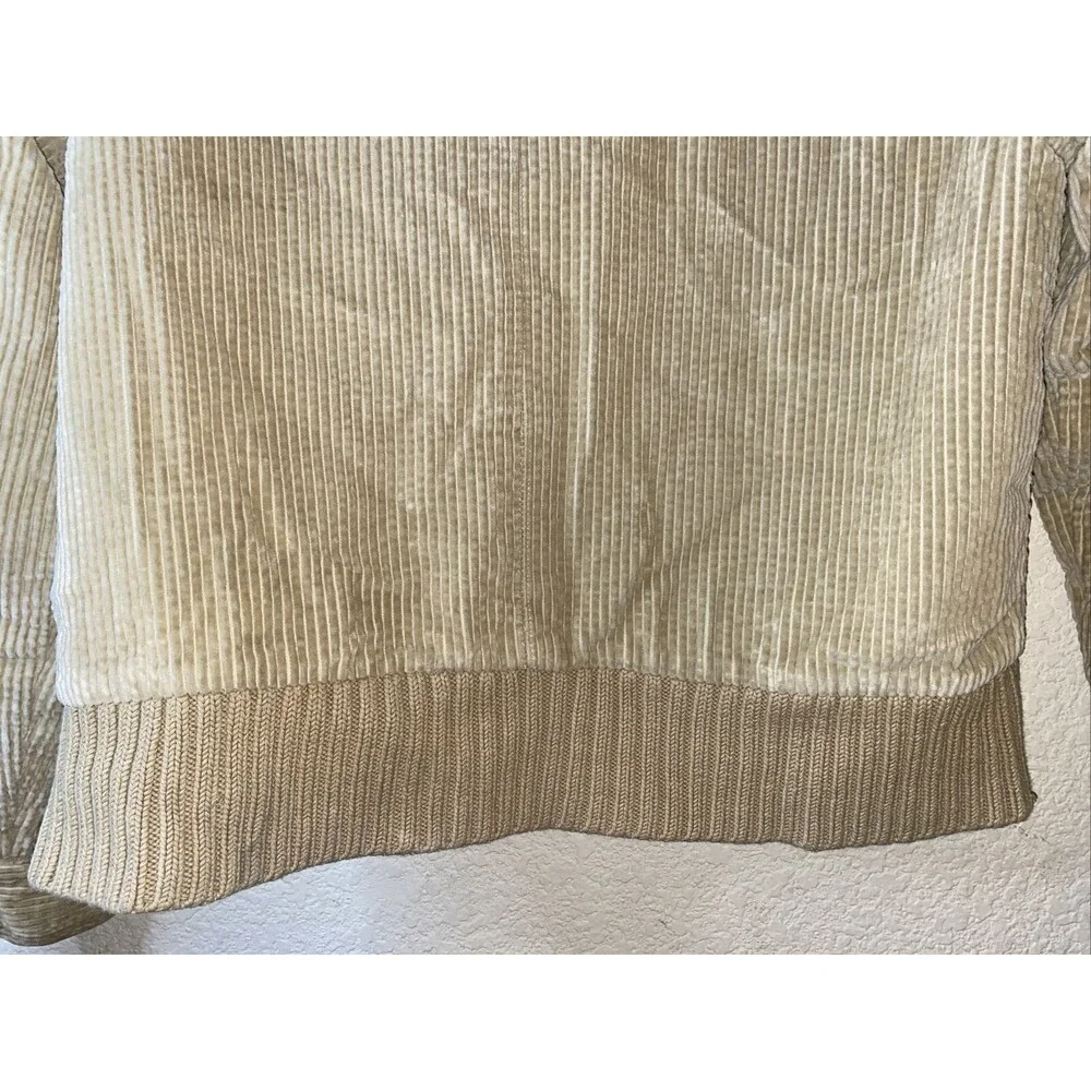 J Jill Western Corduroy chore Knit Neck Quilted Liner S Jacket country barn